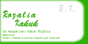 rozalia kakuk business card